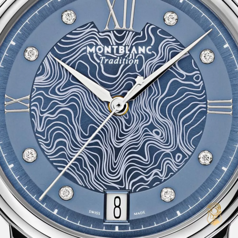 Montblanc Tradition Automatic Blue Tone Watch 32mm