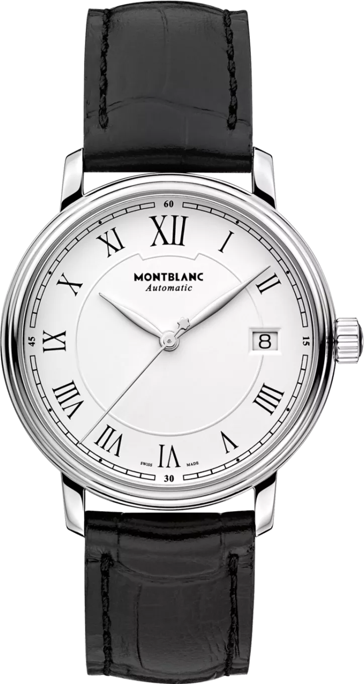 Montblanc Tradition Date Automatic Leather Strap 112611 37mm 