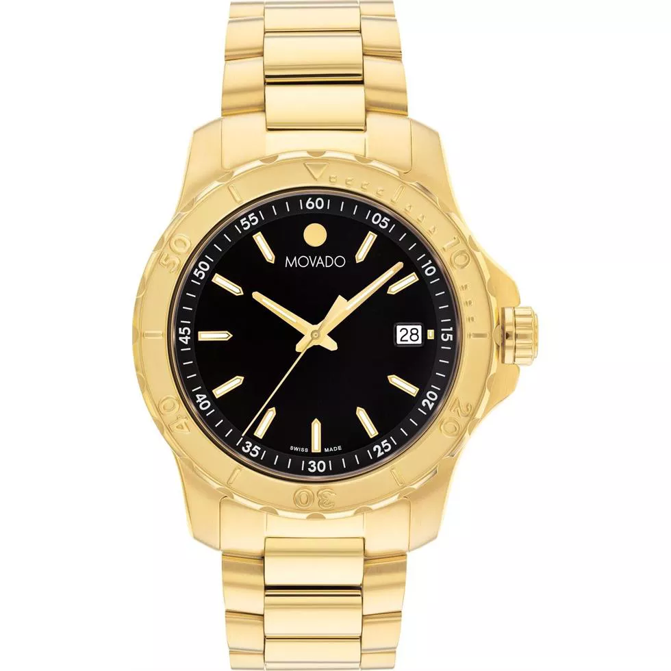 Movado Active Gold-Tone Sport Watch 40mm