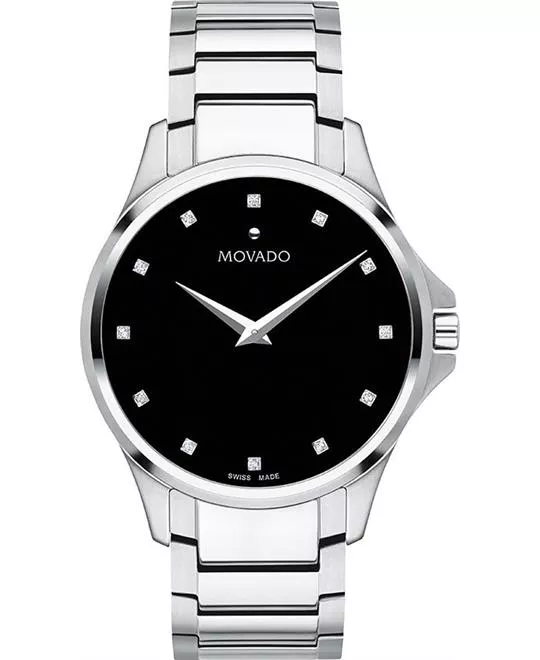 Movado Ario Black Dial Steel Unisex Watch 39mm