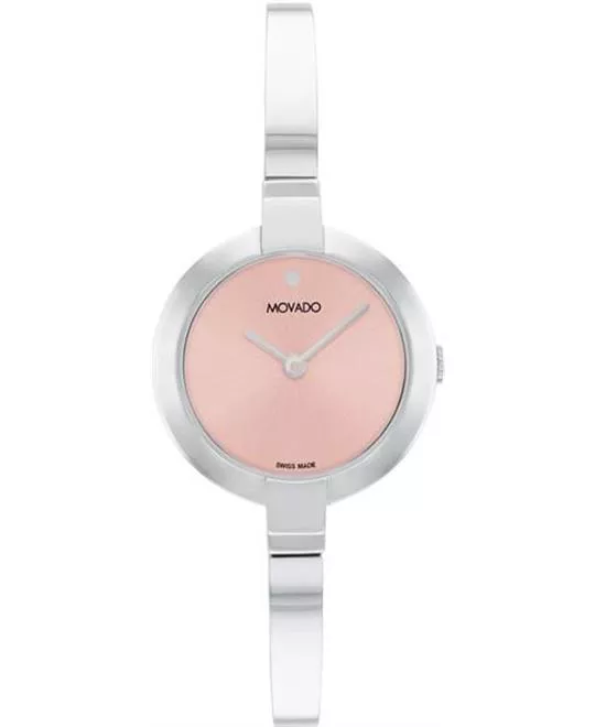 Movado Bangle Ela Pink-Tone Women's Watch 25mm