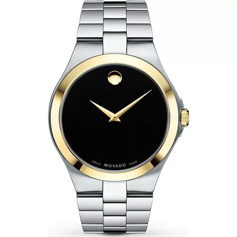 MOVADO Black Dial Two-Tone Men's Watch 40mm