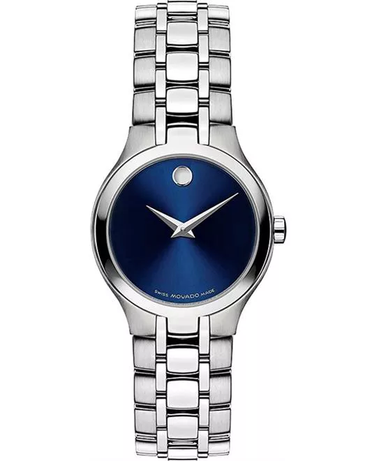 MOVADO Blue Dial Stainless Steel Ladies Watch 26mm