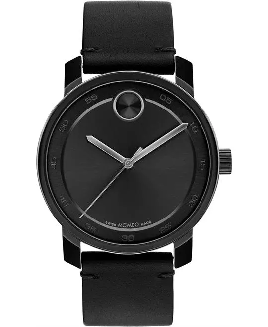 Movado Bold Black Dial Watch 41mm