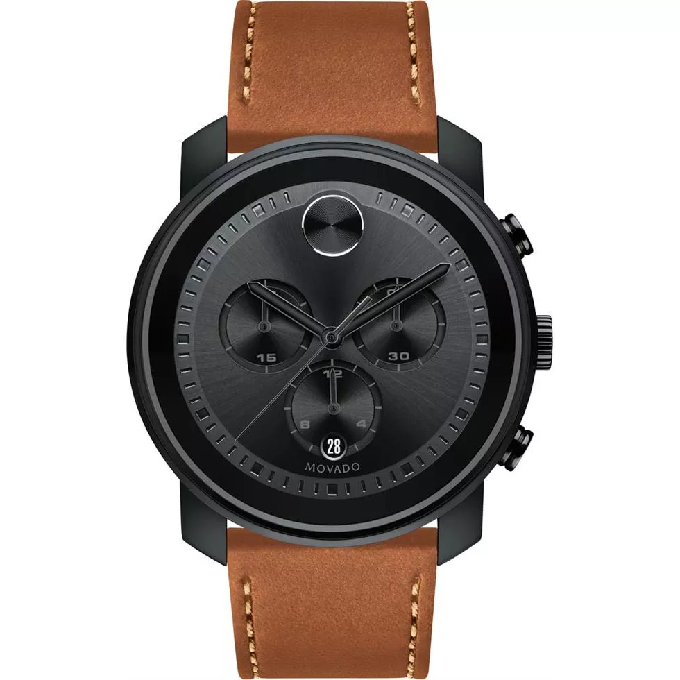Movado Bold Black Ion-Plated Watch 44mm