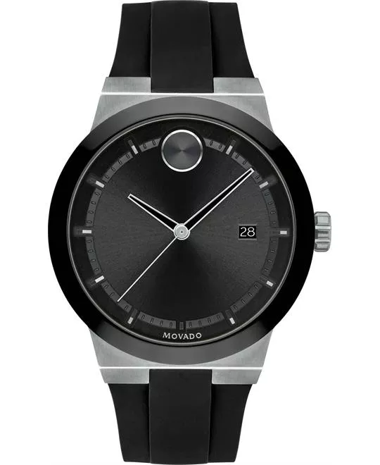 Movado Bold Black Silicone Watch 42.3mm