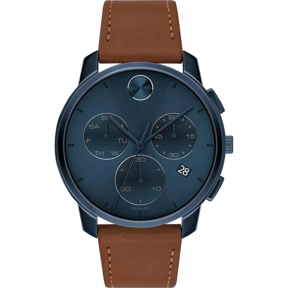 Movado Bold Cognac Watch 42mm