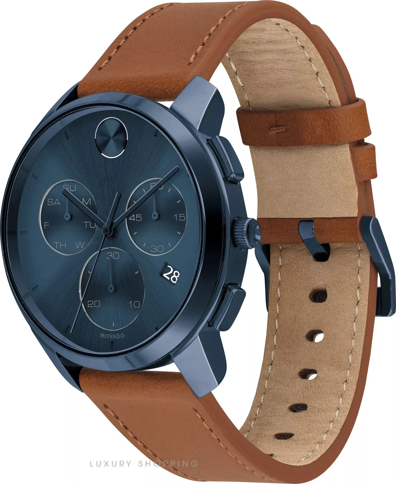 Movado Bold Cognac Watch 42mm