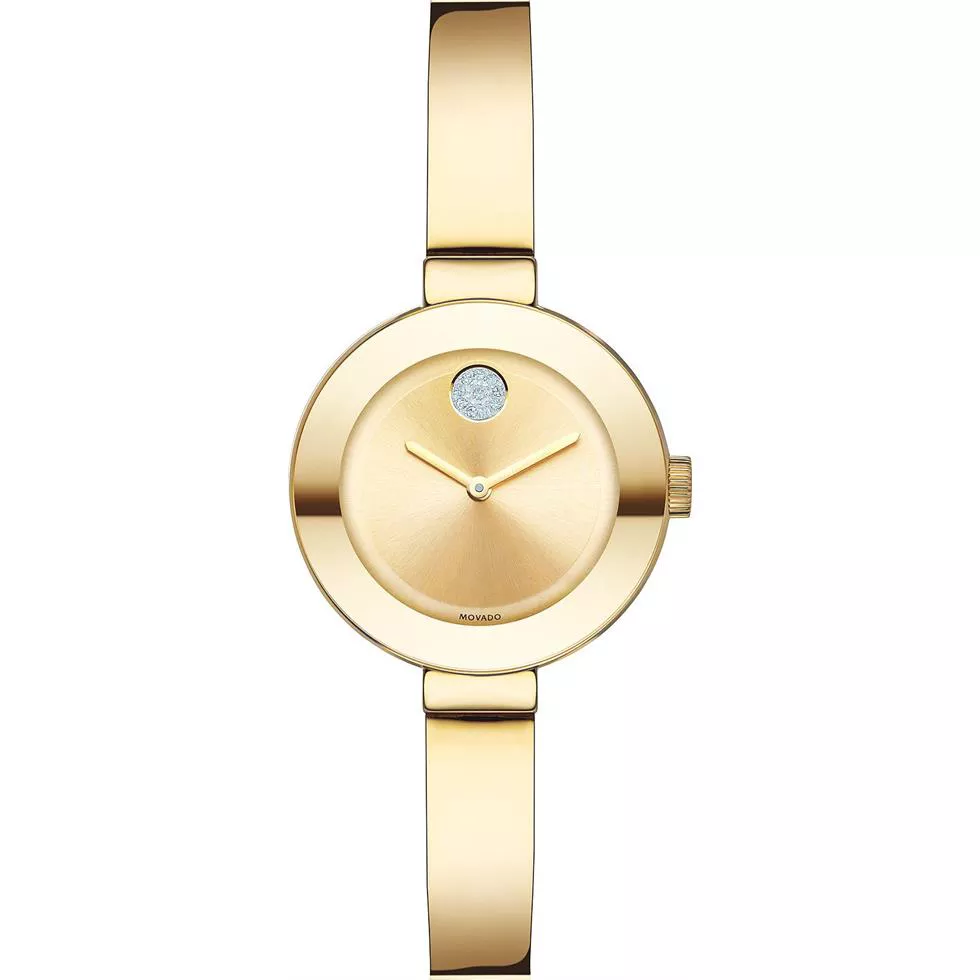 MOVADO Bold Champagne Sunray Gold Ion-Plated Watch 25mm