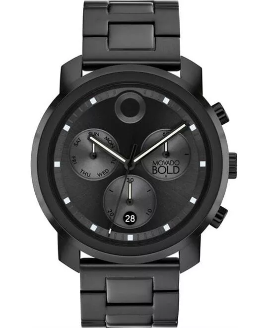 Movado Bold Chronograph Black-Tone Men's Watch 44mm