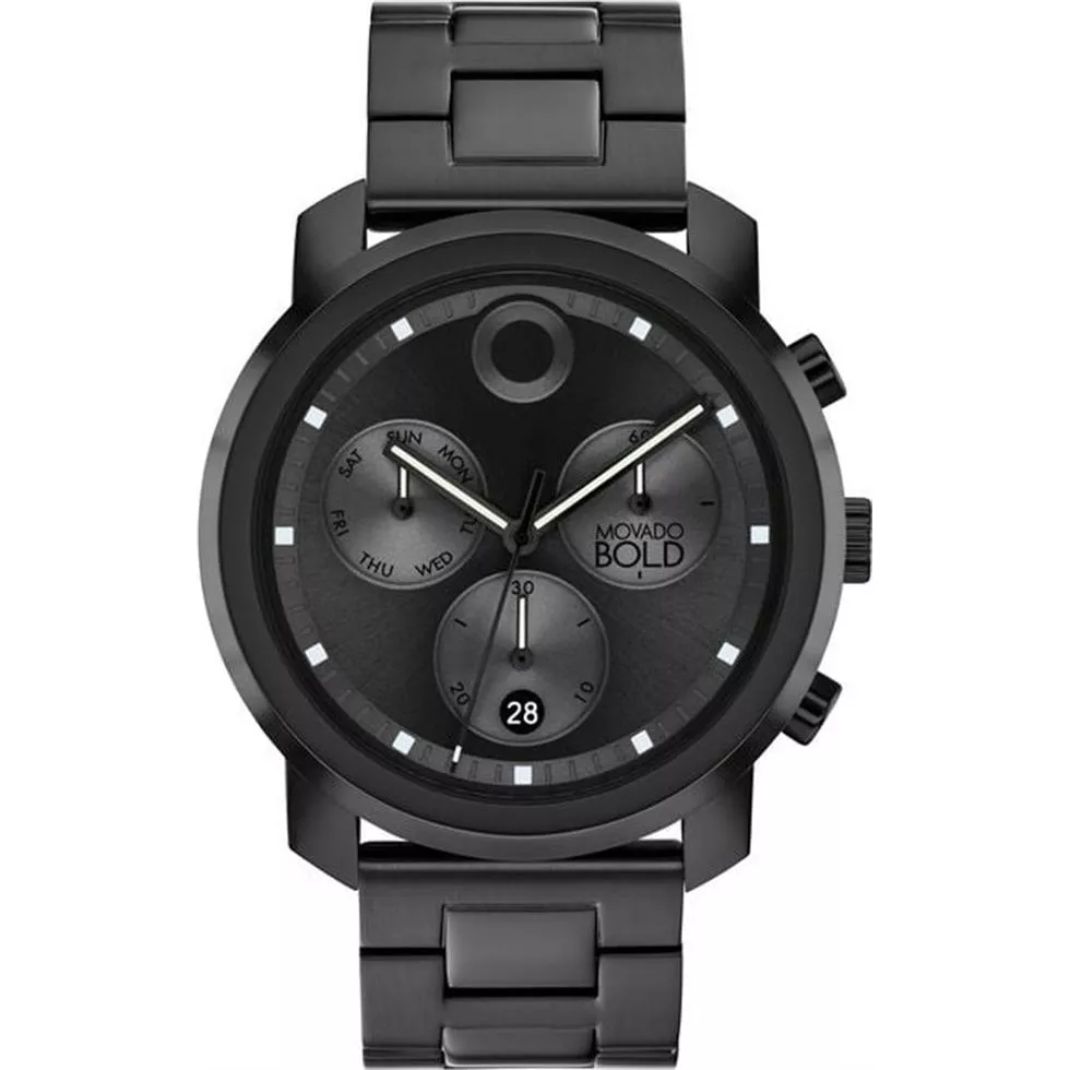 Movado Bold Chronograph Black-Tone Men's Watch 44mm