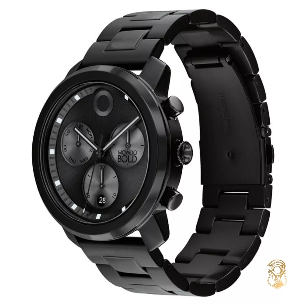 Movado Bold Chronograph Black-Tone Men's Watch 44mm