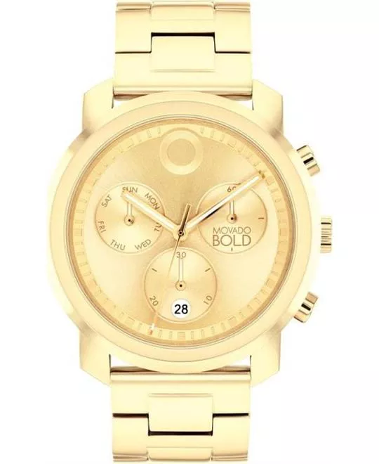 Movado Bold Chronograph Gold-Tone Men's Watch 44mm