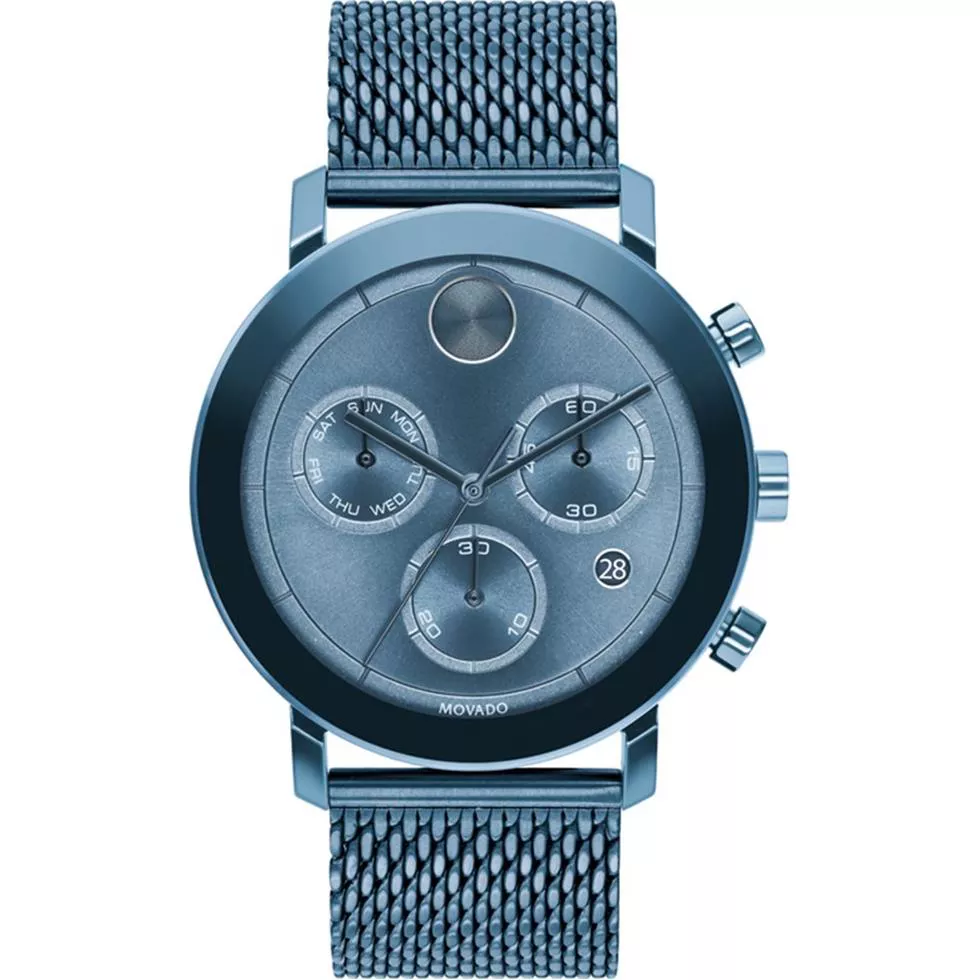 MOVADO BOLD EVOLUTION LIGHT BLUE CHRONOGRAPH 42mm