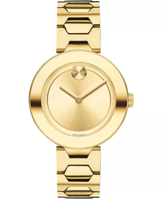 Movado Bold Gold Dial Ladies Watch 32mm