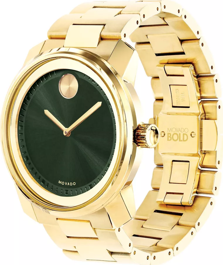 Movado Bold Gold Ion-Plated Watch 42.5mm