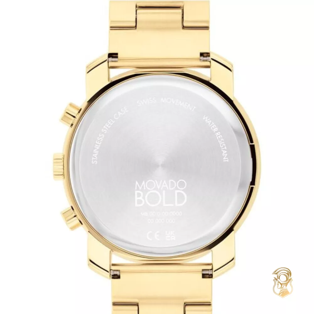 Movado Bold Gold-Tone Chronograph Men's Watch 44mm