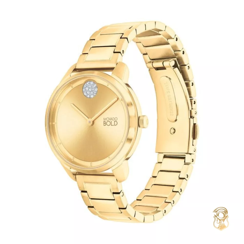 Movado Bold Gold-Tone Women's Watch 34mm