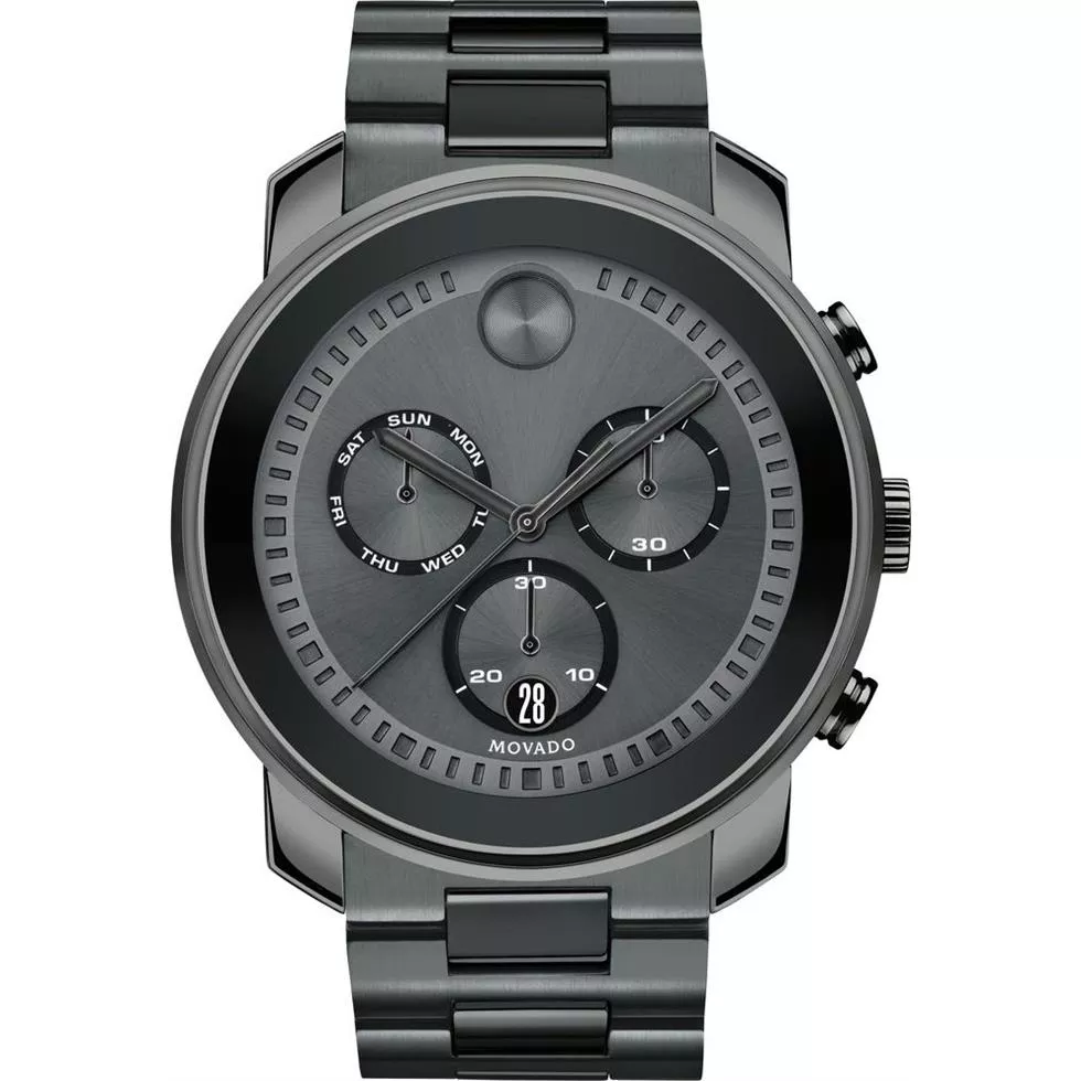 Movado Bold Gunmetal Watch 48mm