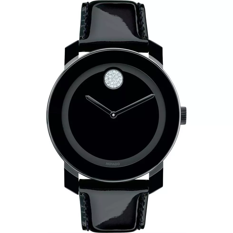 Movado Bold Patent Swiss Watch 42mm