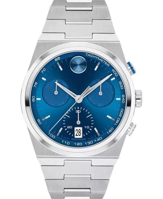 Movado Bold Quest Chronograph Blue Watch 42mm