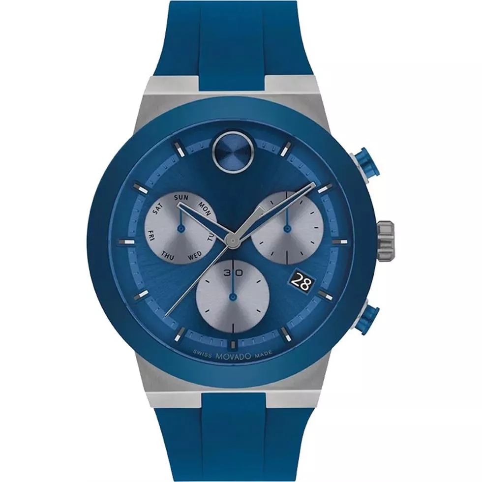 Movado Bold Fusion Chronograph Blue Watch 44mm