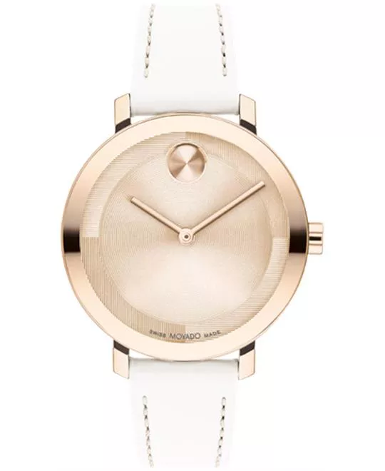 Movado Bold Rose Gold Tone Watch 34mm