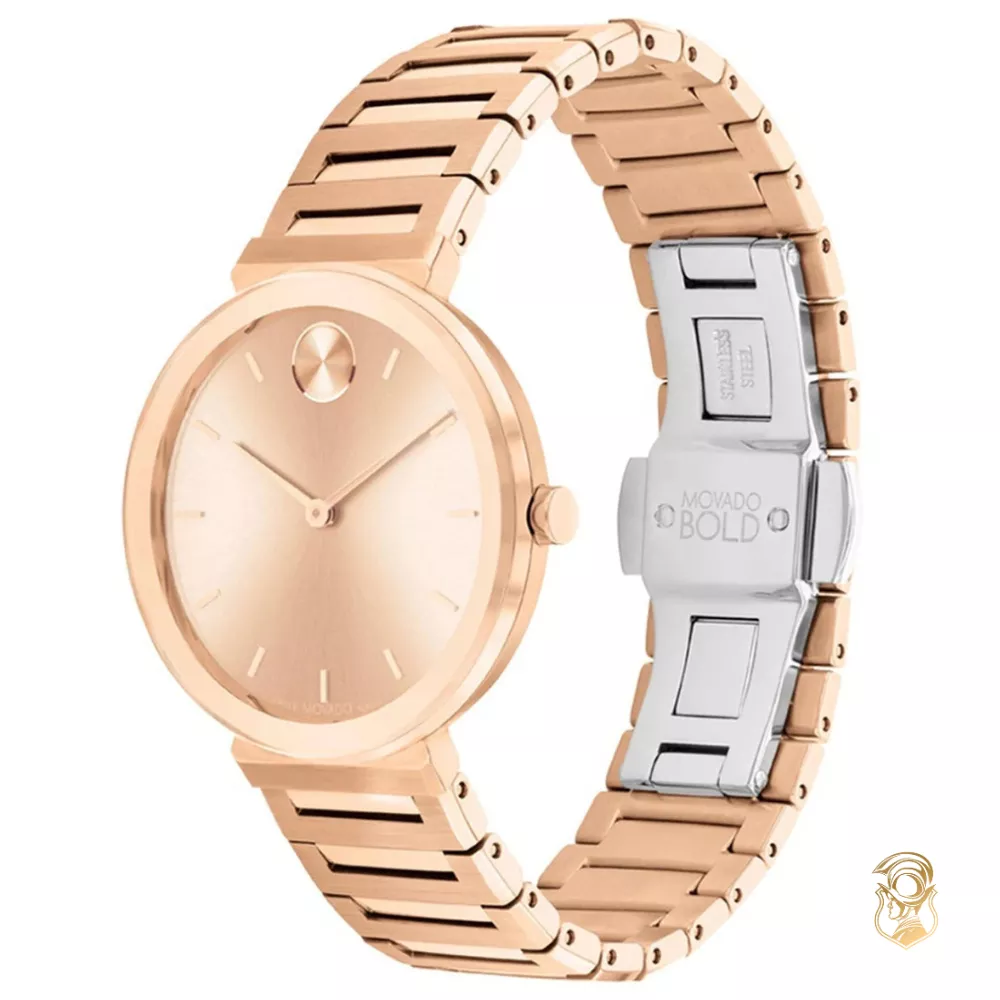 Movado Bold Rose Gold Watch 34mm