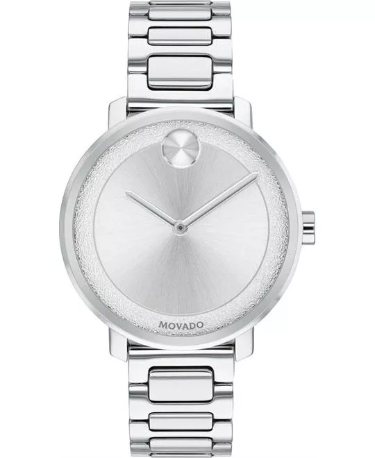 Movado Bold Silver Ladies Watch 34mm