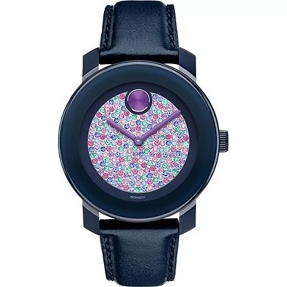 Movado Bold Swiss Navy Leather Watch 36mm