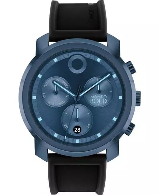 Movado Bold Trend Blue-Tone Chronograph Watch 44mm