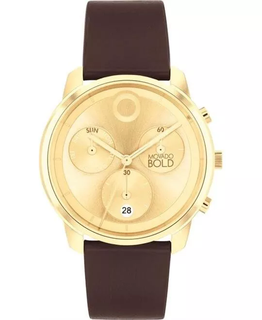 Movado Bold Trend Element Gold-Tone Chronograph Watch 42mm