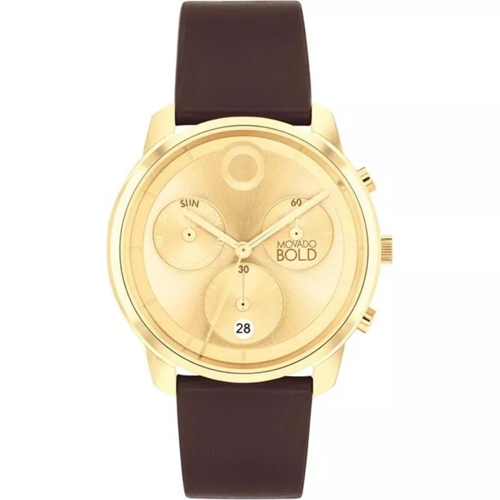 Movado Bold Trend Element Gold-Tone Chronograph Watch 42mm