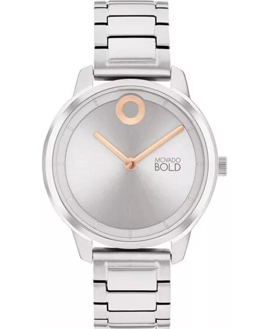 Movado Bold Trend Element Silver-Tone Watch 34mm 