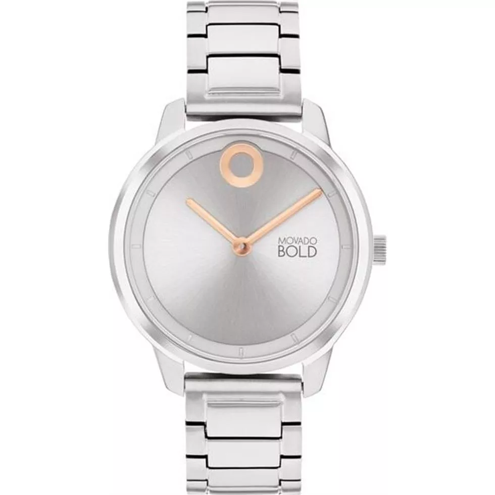 Movado Bold Trend Element Silver-Tone Watch 34mm 