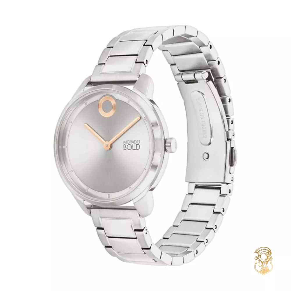 Movado Bold Trend Element Silver-Tone Watch 34mm 