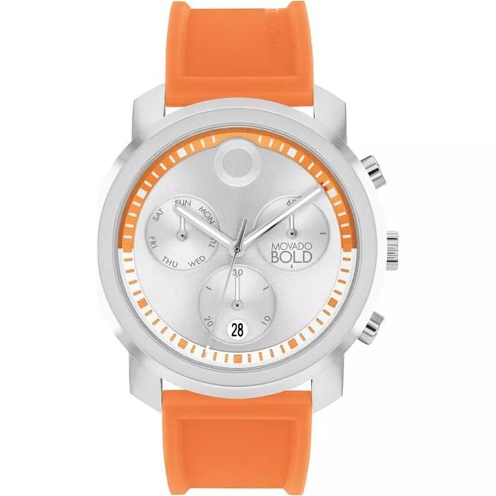 Movado Bold Trend Orange-Tone Chronograph Watch 44mm