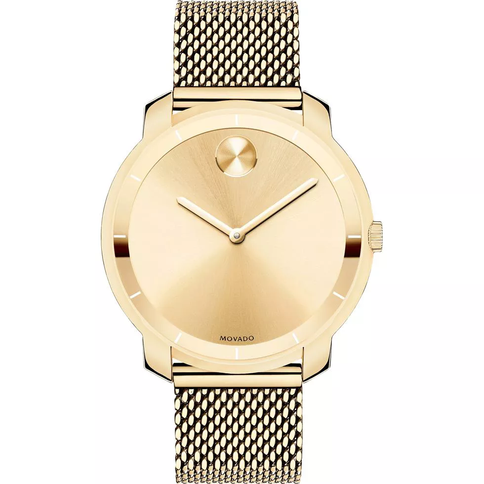 Movado Bold Swiss Gold Ion Watch 36mm 