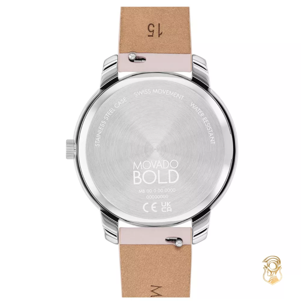 Movado Bold White-Tone Set Watch 34mm