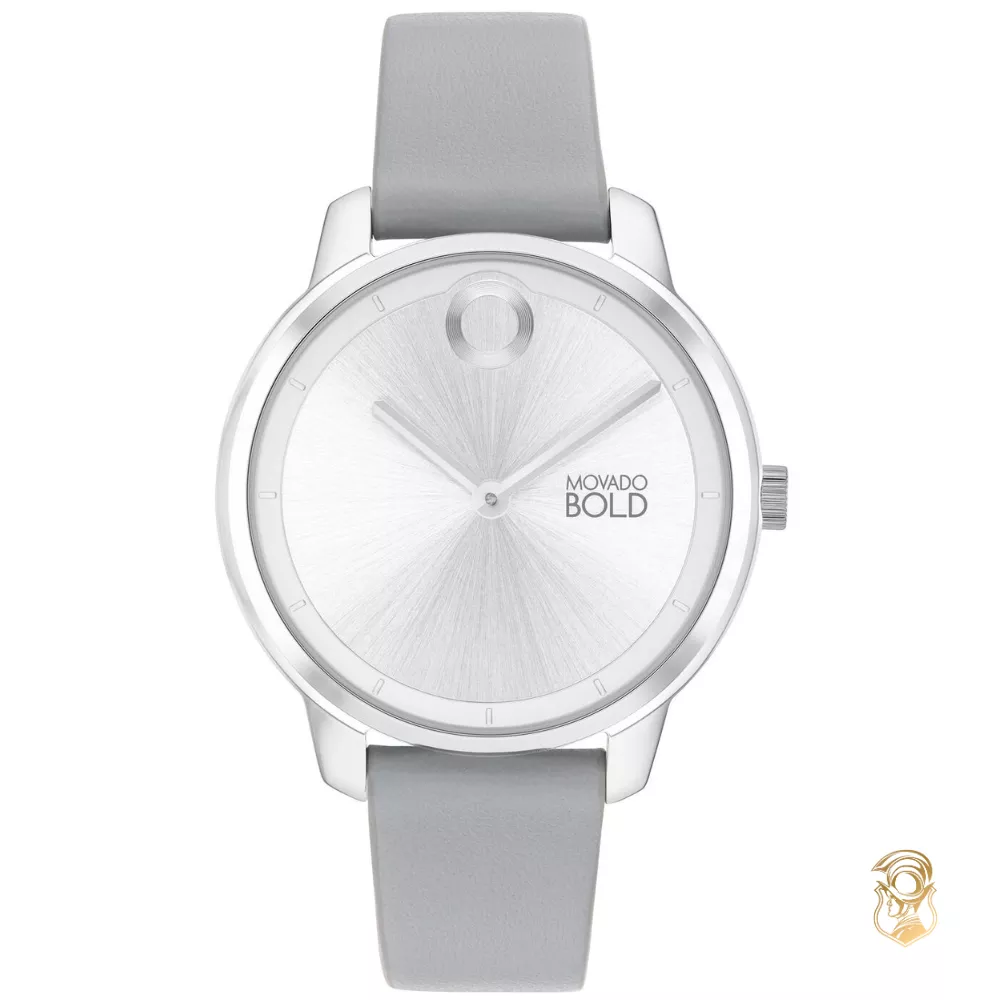 Movado Bold White-Tone Set Watch 34mm