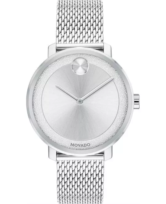 Movado Bold With Silver-Toned Watch 34mm