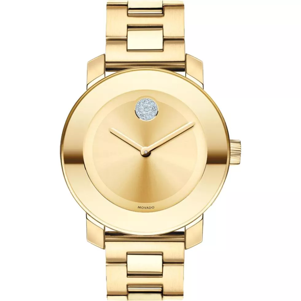 Movado Bold Medium Gold Watch 36mm 