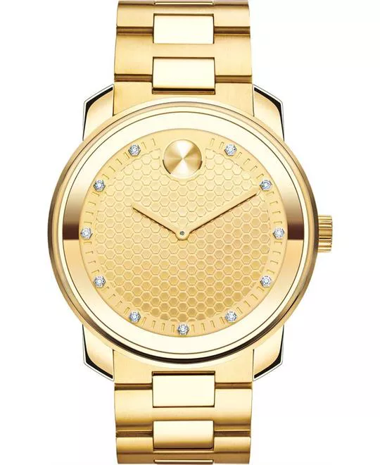 MOVADO Bold Yellow Gold Diamond Watch 42.5mm