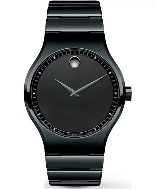 Movado Cerami Black Ceramic Watch 41mm