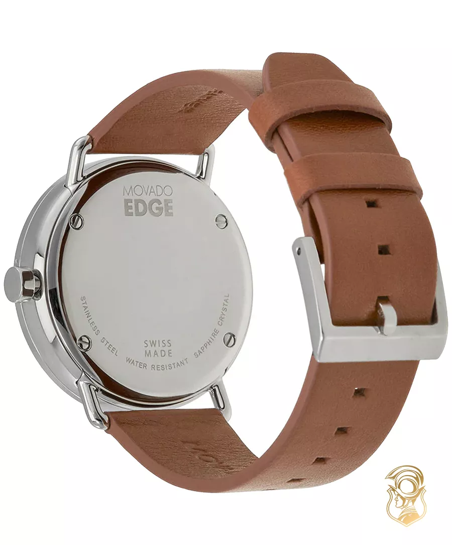 Movado Edge Silver Aluminum Dial Men's Watch 40mm