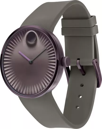 Movado Edge Smokey Purple Silicone Strap Watch 40 mm