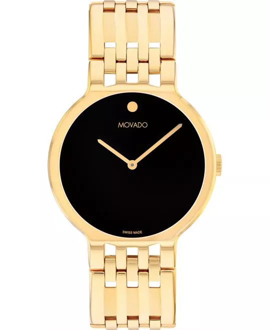 Movado Essence Gold-Tone Unisex Watch 38mm