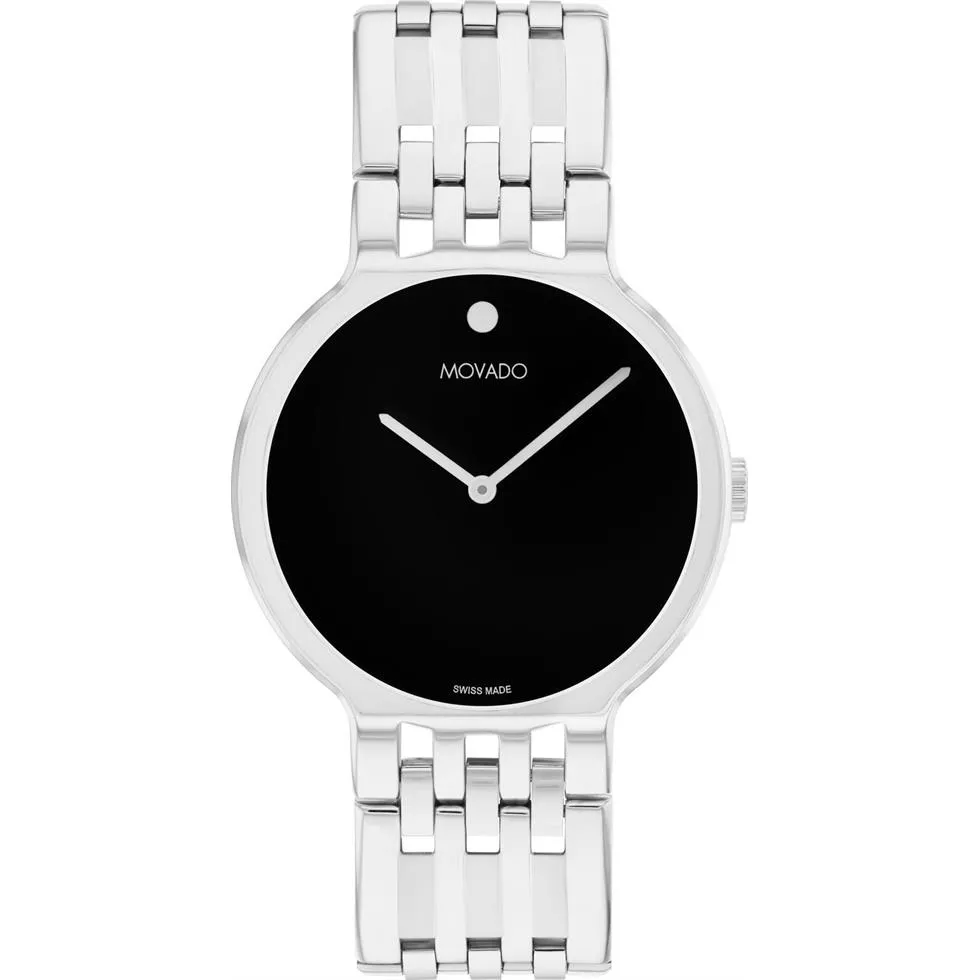 Movado Essence Silver-Tone Unisex Watch 38mm