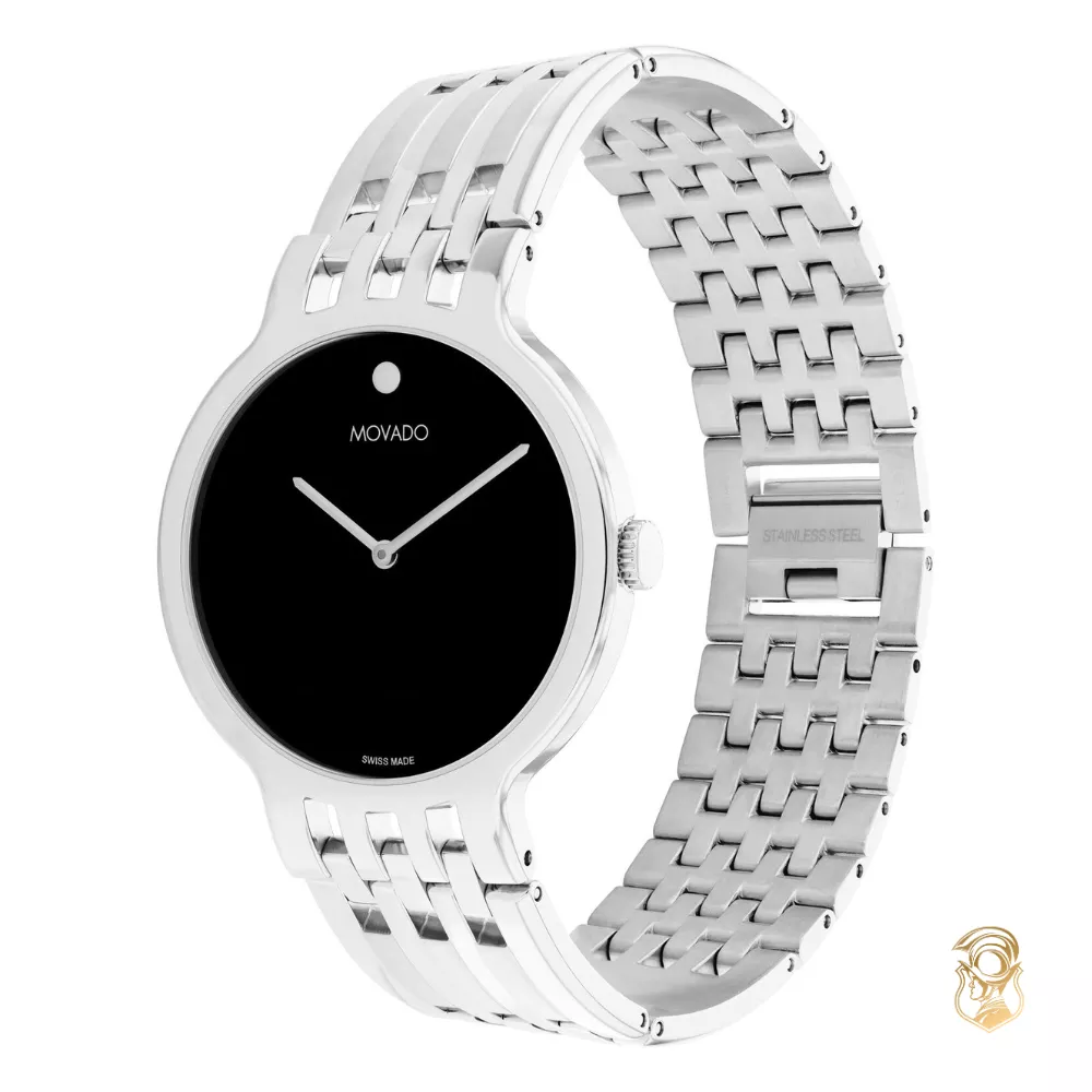 Movado Essence Silver-Tone Unisex Watch 38mm