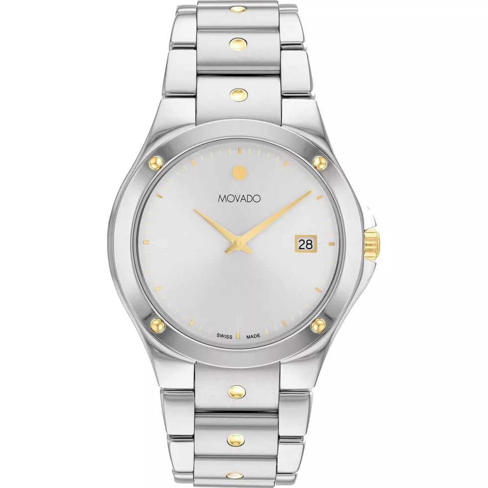 Movado Excel Silver Watch 40mm